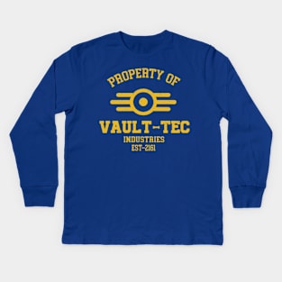 Property of vault tec Kids Long Sleeve T-Shirt